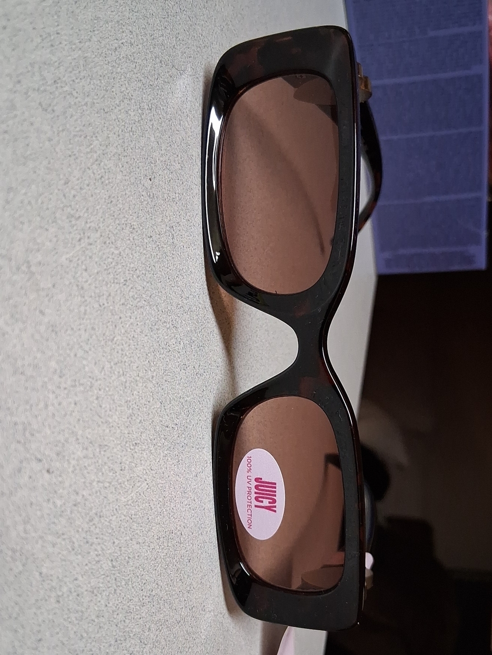 BNWT Juicy Couture Tortoiseshell Rectangular Sunglasses with Brown Lenses